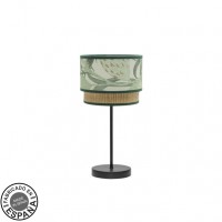 Distribuidor - Lâmpadas Diversas | Sobre Mesas Moderno | SOBREMESA PEQUEÑO CONGO 1XE14 NEGRO/VERDE-NATURAL 42X18X18 CM Ref: 224971009